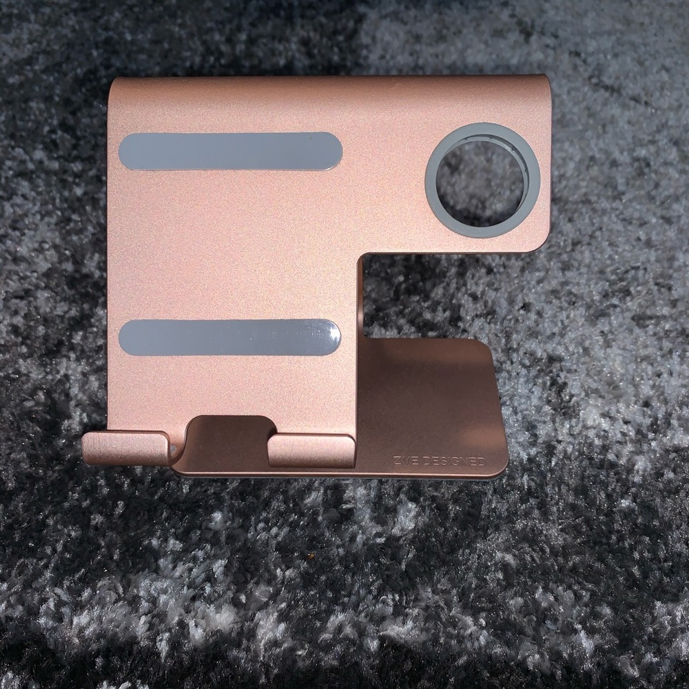 COPY - Rose Gold Tone Dual Charger Holder Apple W…